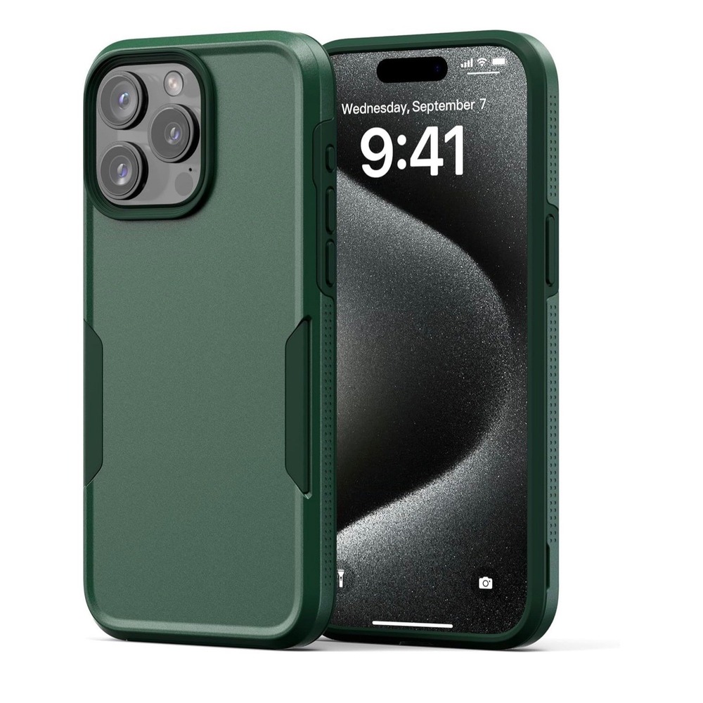 NTG iPhone 15 Pro Max Case Heavy Duty Shockproof Midnight Green‎ 6.7 Inch Slim